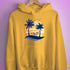 Bear Pride Hammock Summer Beach Sunset Hoodie - Mustard